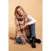 Design Imports Cozy Plaid Scarf - Cream - 4 of 4