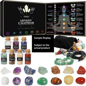 Adult Women's Crystal Advent Calendar 2025 - 24 Day Christmas Countdown Therapeutic Healing Gemstone Advent Calendar Gift Set for Beginner Witches - 1 of 4