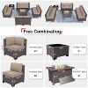 ALAULM 10 Pieces Patio Furniture Set, Rattan Wicker Outdoor Conversation Sets, Furniture Sofa Set - 3 of 4