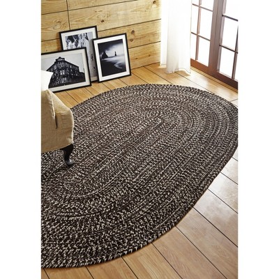 60" x 96" Chenille Tweed Collection Dove & Chesnut Reversible Indoor Area Utility Oval Rug - Better Trends