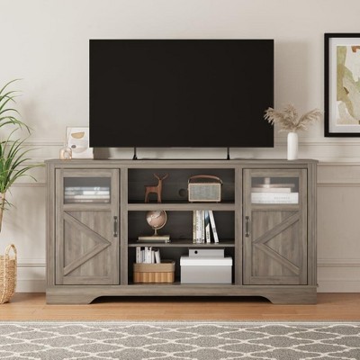 58" Farmhouse TV Stand , Entertainment Center for TVs up to 70 Inch