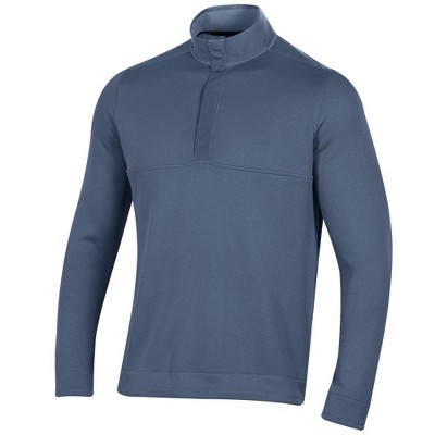 Mens Under Armour Golf Sweater Fleece Half Snap Mineral Blue Medium