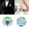 Unique Bargains Silk Wedding Artificial Rose Boutonniere and Wrist Corsage Set - 3 of 4