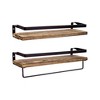 Vtec Trading 2-Pack Carbonized Black Floating Shelves - 2 of 3