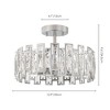 Rennnsan Bramblee 13"W 5-Light Drum Crystal Modern Glam Dimmable Semi Flush Mount - 3 of 4