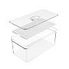 OU Fridge Organizer Bin with Vented Lid 5.3qt, Clear Stackable Refrigerator Storage Bin, Produce Kitchen Storage Container, BPA Free - 4 of 4