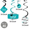 Big Dot of Happiness Teal Graduation Class of 2026 Decorations Hanging Swirls - Set of 40 - 4 of 4