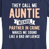 Women's - Instant Message - They Call Me Auntie Short Sleeve Graphic T-Shirt - 2 of 4
