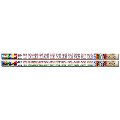Musgrave Pencil Company Musgrave Multiplication Tables Motivational Pencils Pack of 12 (MUS2348D) 