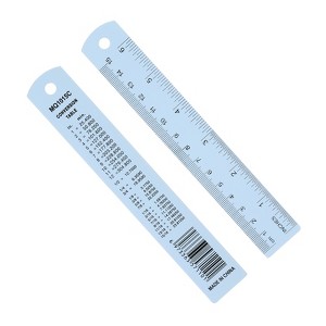 Unique Bargains Aluminum Alloy Rulers with Centimeters Millimeters Inches and Conversion Table 2 Pcs - 1 of 4