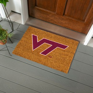 EvergreenNCAAVirginia Tech Hokies Logo Natural Coir 28 x 16 Inches Indoor Outdoor Doormat - 1 of 4