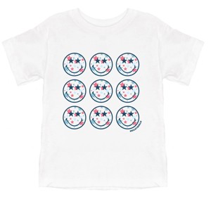 The Juniper Shop SmileyWorld Patriotic Stars Stacked Toddler Short Sleeve Tee - 1 of 4