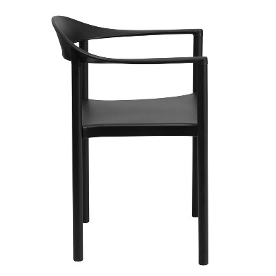 ErgoStack 1000 lb Capacity Black Metal & Plastic Dining Chair