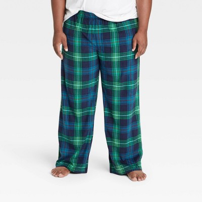Men's Holiday Tartan Plaid Fleece Matching Family Pajama Pants - Wondershop™ Blue