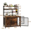 38.6" Dog Crate Furniture with Storage Shelves, Dog Kennel for Large/Medium/Small Dogs, Rustic Brown - 2 of 4