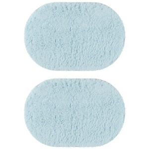 Unique Bargains 2 Pcs Absorbent Soft Thick Shag Bath Mats for Shower Bathtub Spa Floors - 1 of 4