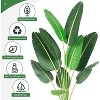 Artificial Bird of Paradise Plant, 4 Ft Faux Banana Tree In Pot with 8 Adjustable Natural Branches and Realistic Leaf, Tall Fake Palm Tree for Home, - 4 of 4
