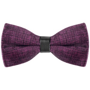 INSPIRE CHIC Men's Velvet Adjustable Pre-Tied Bow Tie - 1 of 4