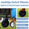 SEVOBAL Utility Storage Carts Collapsible Wagon with Plastic Liner Bags Expandable Storage All-Terrain Wheels for Outdoor , White , 16.5"*5.7"*18.9" - 4 of 4