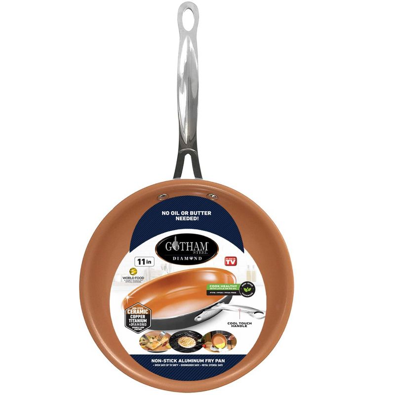 Gotham Steel 11'' Nonstick Fry Pan with Stay Cool Handle (Stamped), 2 of 3