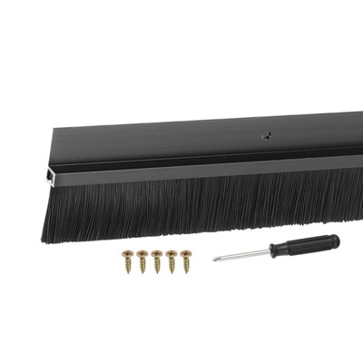 Unique Bargains Aluminum Alloy H-Shape Holder PP Bristle Rust-resistant Door Sweep 1 Pc