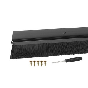 Unique Bargains Aluminum Alloy H-Shape Holder PP Bristle Rust-resistant Door Sweep 1 Pc - 1 of 3