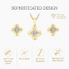 GILDED 1/10 Cttw Lab Grown Diamdond 12 facet earring and necklace 18 inch chain - 2 of 4