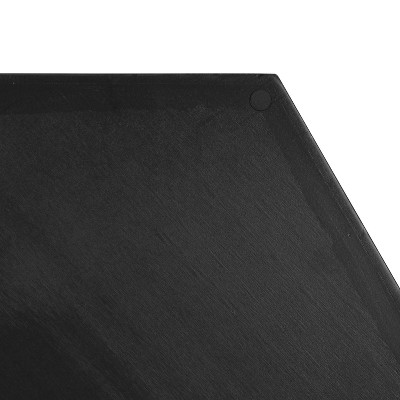 Black and Gold Hexagon Mirrored Wooden Serving Tray