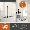 VAXCEL Claremont 6 Light Matte Black Contemporary Chandelier Clear Glass - 4 of 4