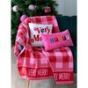 Shiraleah Red "Very Merry" Holiday Throw Blanket - 4 of 4