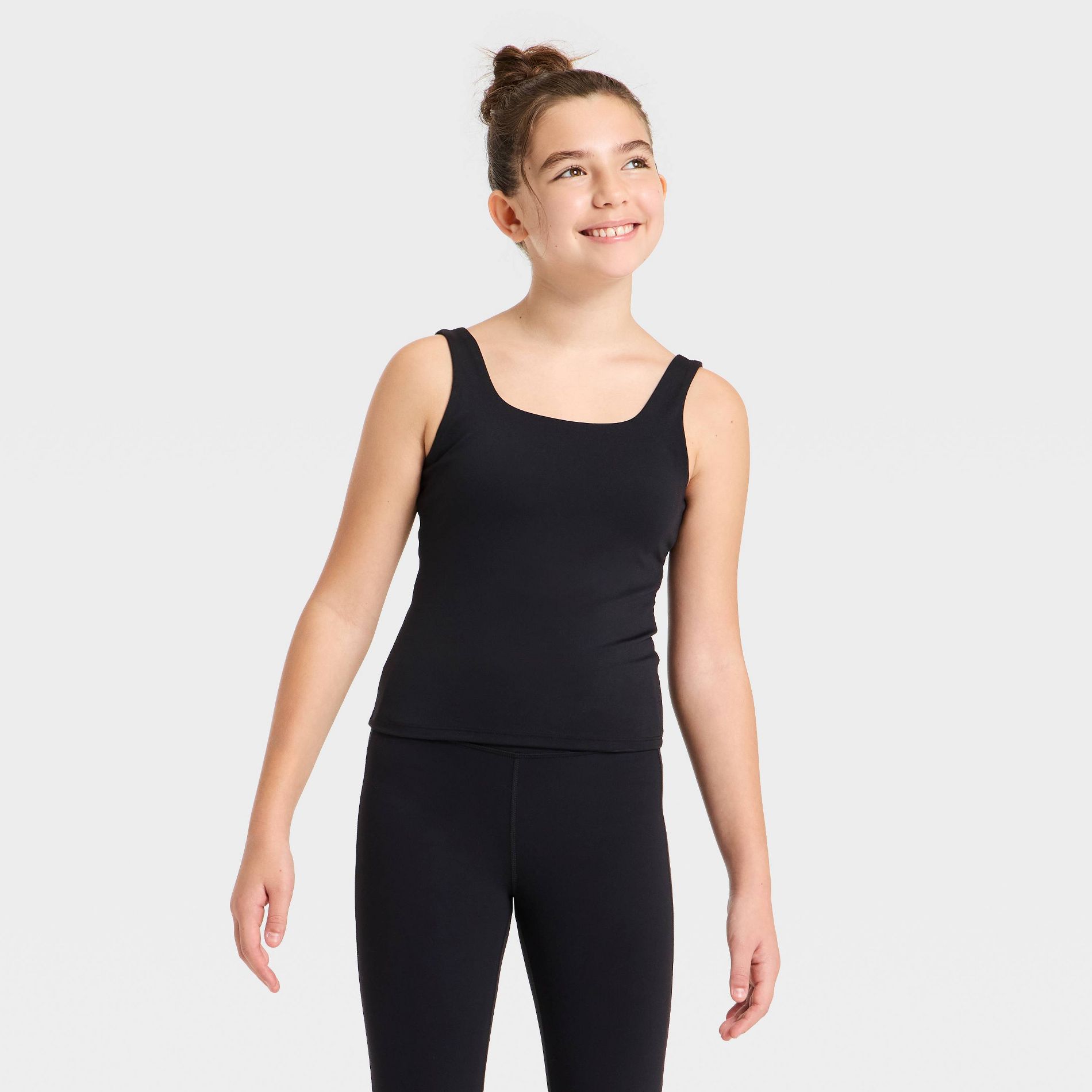 Girls' Active Twist-Back Crop Tank Top - All In Motion™