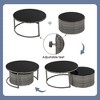 Sapphtopaz Patio Furniture Set Outdoor Rattan Sectional Conversation Sofa with Acacia Wood Legs and Coffee Table for Garden, Terrace - 4 of 4