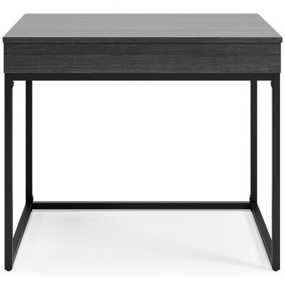 Sleek Black 36" Contemporary Home Office Desk with USB Port
