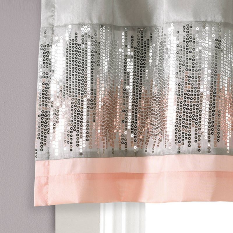 52"x18" Night Sky Sequins Embroidery Window Valance - Lush Décor, 5 of 7
