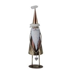 Transpac Metal 22 in. Holiday Santa with Heart - 1 of 2