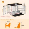 Artloge Heavy Duty Metal Pet Kennel Cage Durable Dog Crate Wooden Tabletop End Side Table with Removable Tray & 3 Lockable Doors for Dogs Furniture - 2 of 4