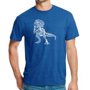 LA Pop Art Men's Premium Blend Word Art T-shirt - Dino Pics - 1 of 4