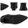 Perphy Women's Pointed Toe Slouched Chunky Heels Ankle Boots - 3 of 3