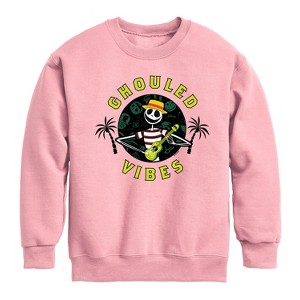 Boys' - Disney - Ghouled Vibes Graphic Long Sleeve Fleece Sweatshirt - 1 of 4