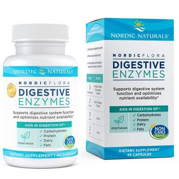 Nordic Naturals Flora Digestive Enzymes - Wide Spectrum Digestive Support, 45 Ct