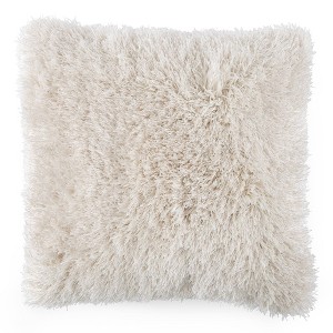 24"x24" Oversized Plush Faux Fur Square Throw Pillow - Yorkshire Home - 1 of 4