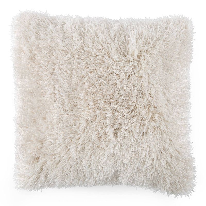 24"x24" Oversized Plush Faux Fur Square Throw Pillow - Yorkshire Home, 1 of 6