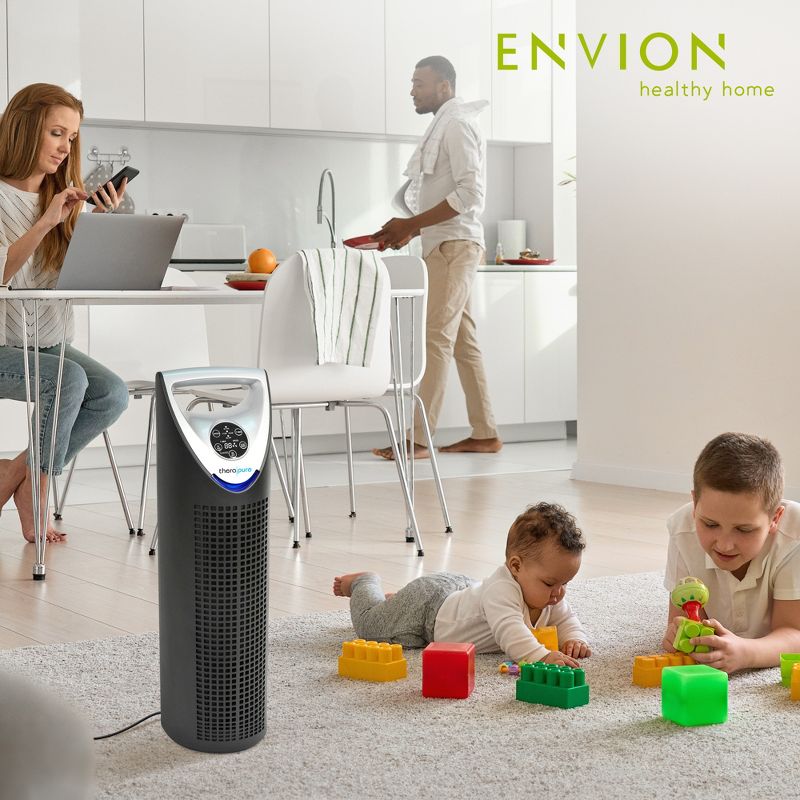 ENVION Therapure TPP540 Medium to Large Room Filter HEPA Air Purifier with 3 Fan Speeds, UV-C Germicidal Light, LED Display, and 24 Hour Timer, Black, 5 of 7