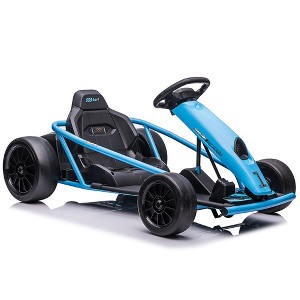 Kids Electric Riding Go Kart, 24V 9Ah Battery 250W*2 Motors, 8MPH High Speed Drifting Car,  Riding Toy for Kids 8-12 Years - 1 of 4