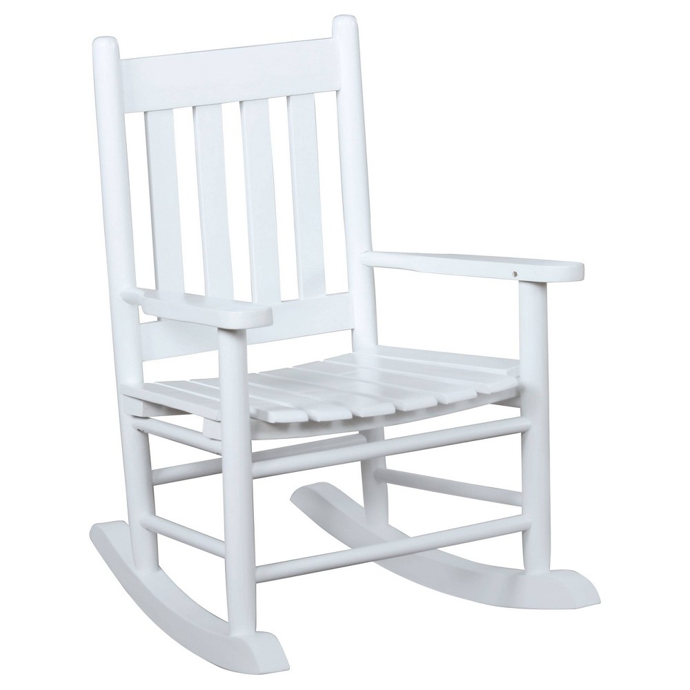 Photos - Chair Annie Solid Wood Slat Back Youth Rocking Accent  White - Coaster