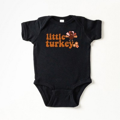 The Juniper Shop Little Turkey Flowers Baby Bodysuit