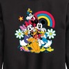 Boys' - Disney - Character Group Rainbow Flower Graphic Long Sleeve Fleece Sweatshirt - 2 of 4