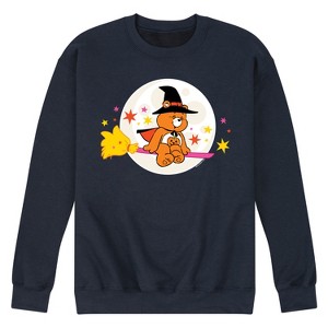 Men's - Care Bears - Halloween Witch and Broomstick Graphic Fleece Sweatshirt - 1 of 4