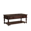 Luxystar Farmhouse Coffee Table with One Drawer Lockable Wheels and Solid Wood Legs for Living Room, Espresso - 2 of 4