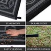 Outdoor Rug Patio Waterproof, Foldable Reversible Outdoor Plastic Straw Rug Trellis Mat for Camper Outside Carpet - 3 of 4
